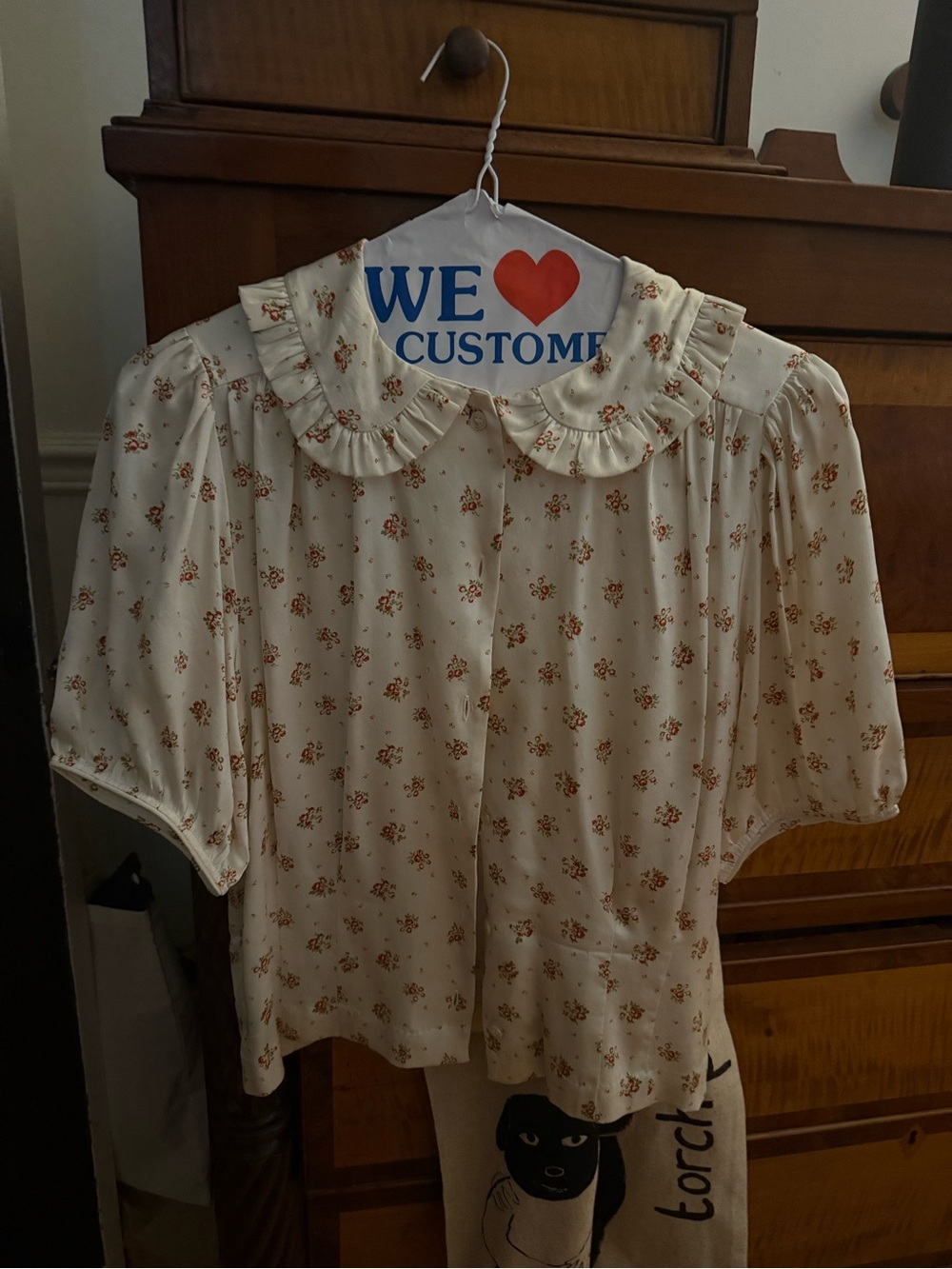 Doen Silk Bel Elegant Floral Blouse - Picture 2 of 2